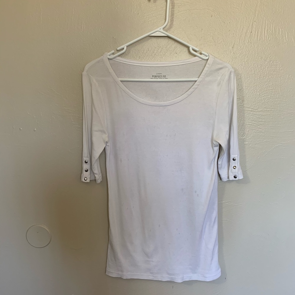 Perfect Fit Button Sleeves Casual Cotton Top